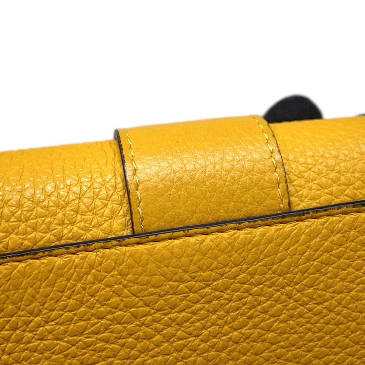 Fendi Yellow Leather Handbag Pochette Shoulder Bag (Pre-Owned)