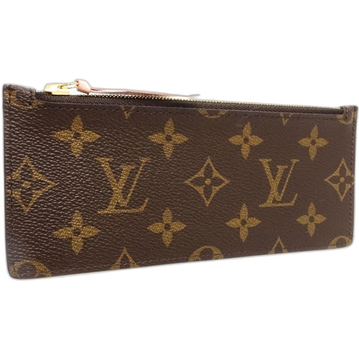 Louis Vuitton Brown Pink Monogram Long Wallet (Tri-Fold) (Pre-Owned)