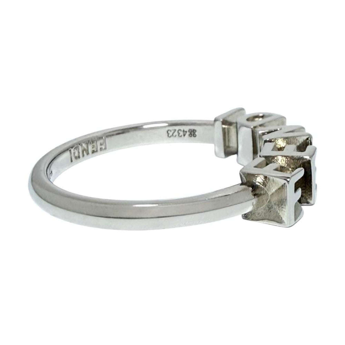 Fendi Silver Metal Band Ring (Pre-Owned)