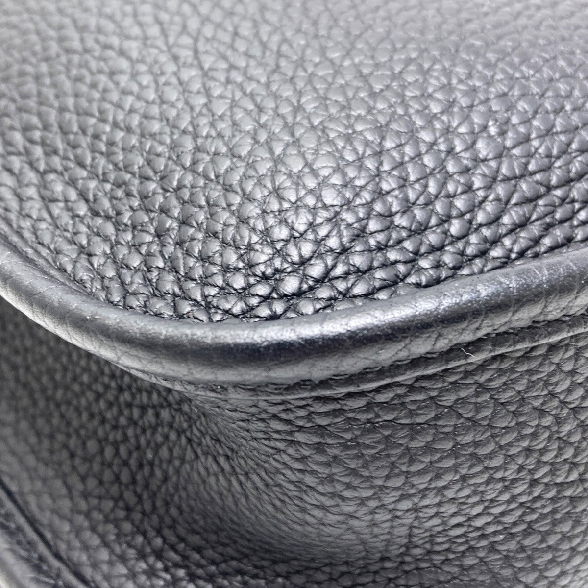 Hermes Black Taurillon Clemence Leather Shoulder Bag