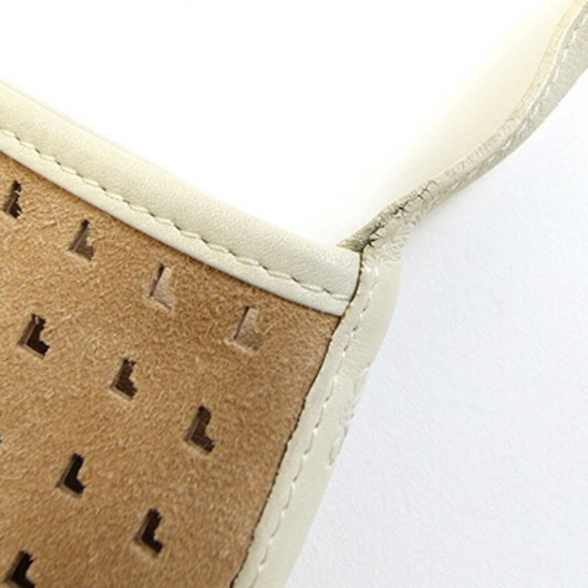Loewe Ivory Light Brown White Suede Leather Shoulder Bag (Pre-Owned)