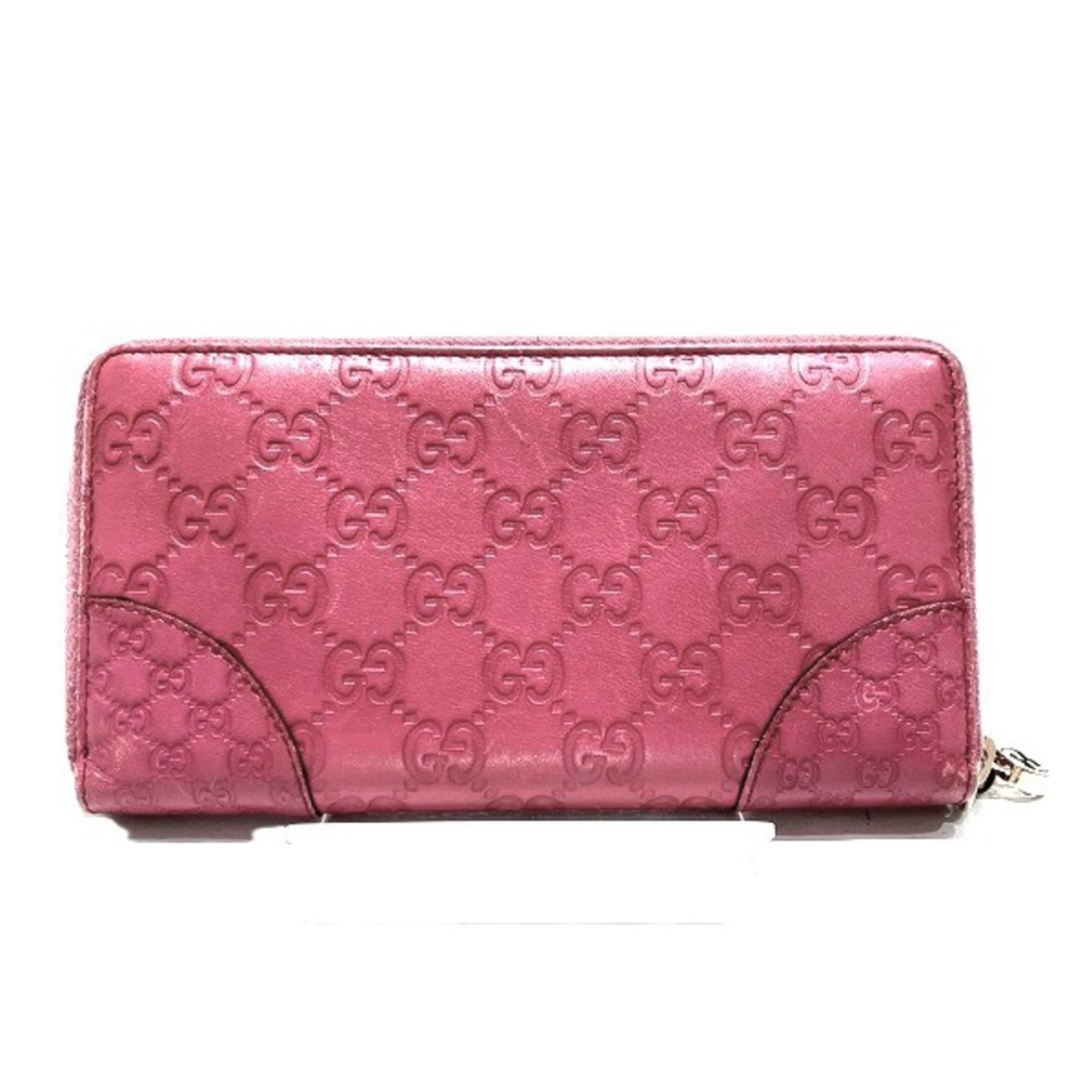 Gucci Pink Leather Coin Purse/Coin Case (Pre-Owned)