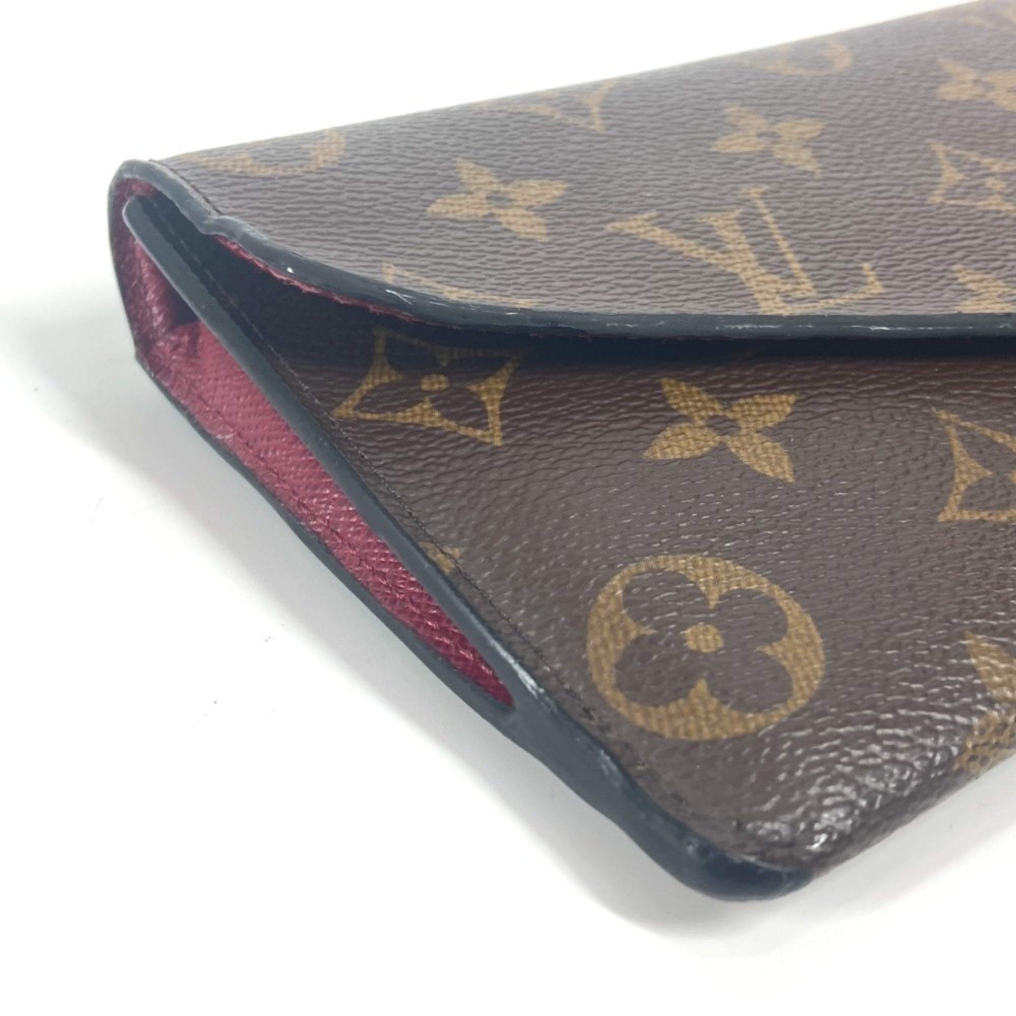 Louis Vuitton Monogram Brown Pink Monogram Long Wallet (Bi-Fold) (Pre-Owned)