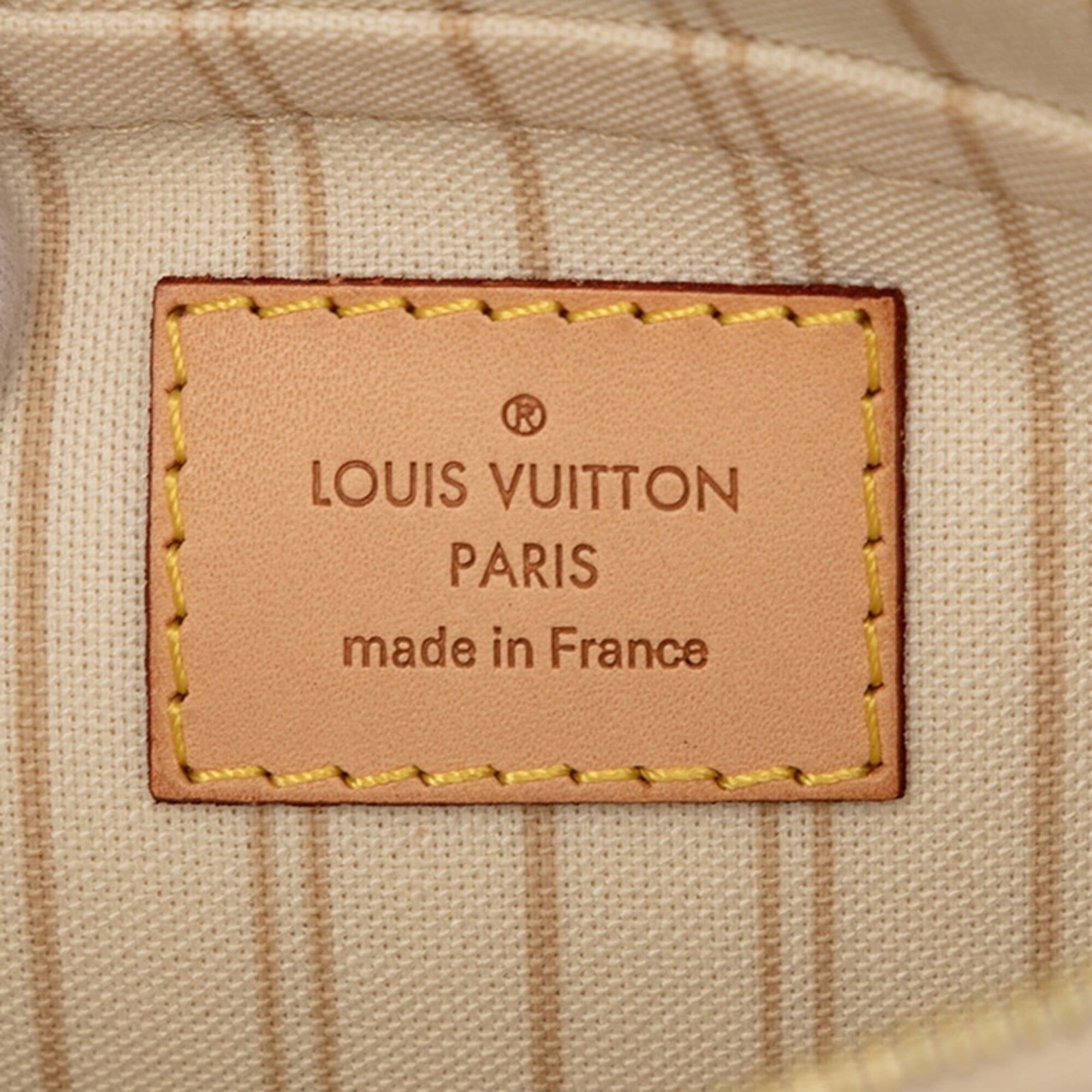 Louis Vuitton Damier Azur White Pvc Leather Handbag (Pre-Owned)