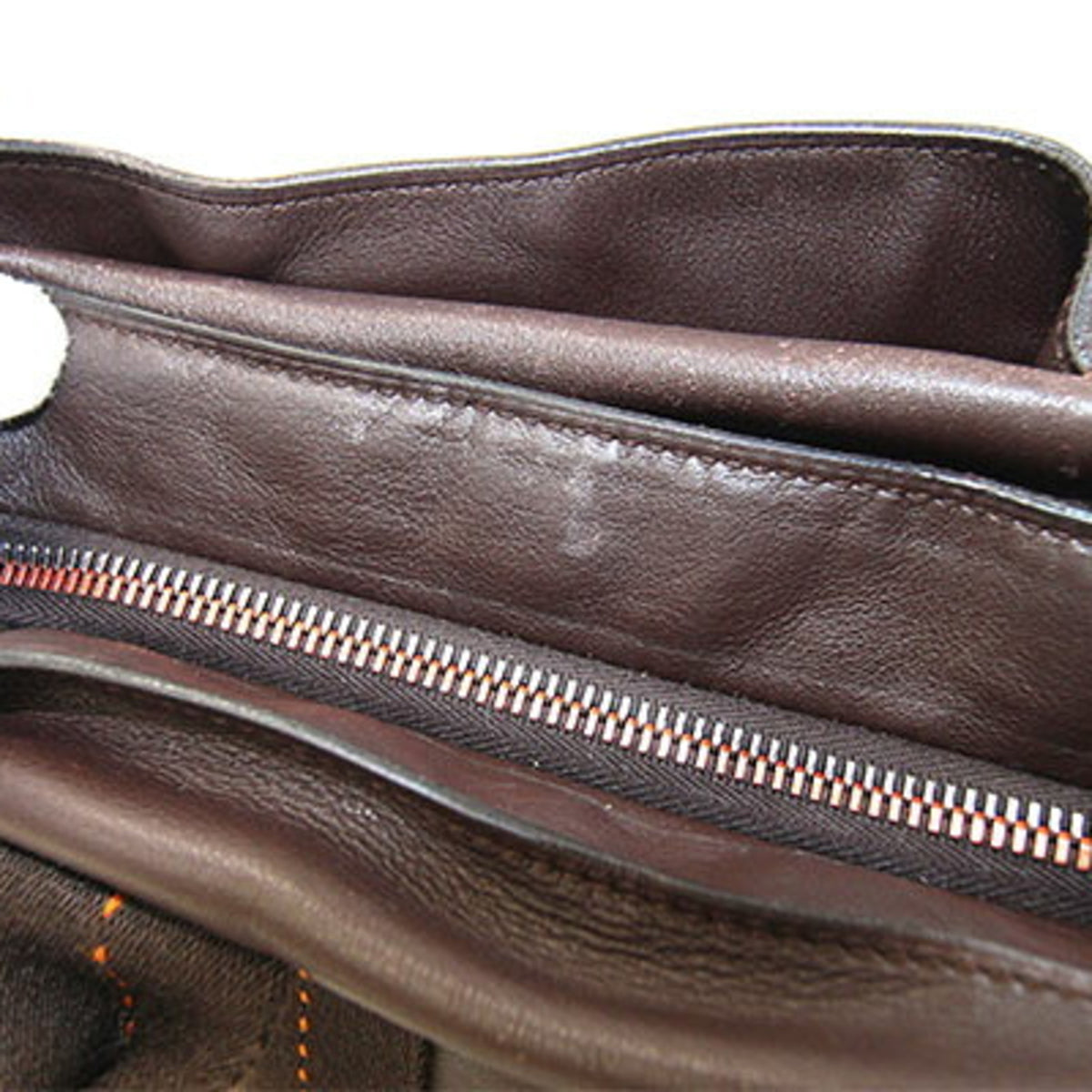 Hermes Caravan Horizontal Brown Veau Derma Shoulder Bag Tote Bag (Pre-Owned)