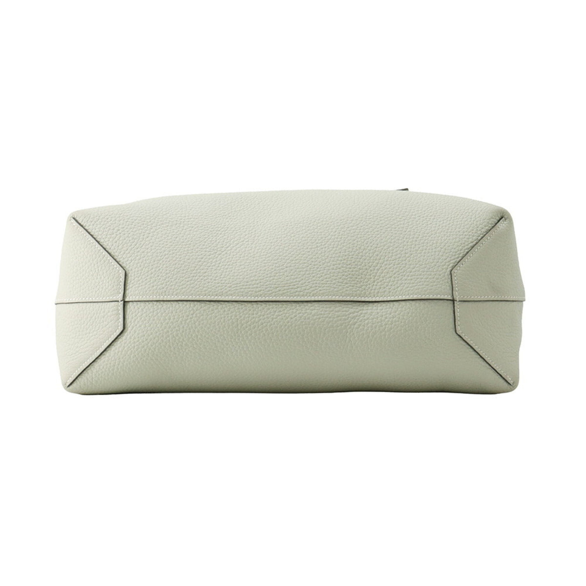 Hermes Light Gray Light Green Taurillon Clemence Leather Handbag Tote Bag (Pre-Owned)