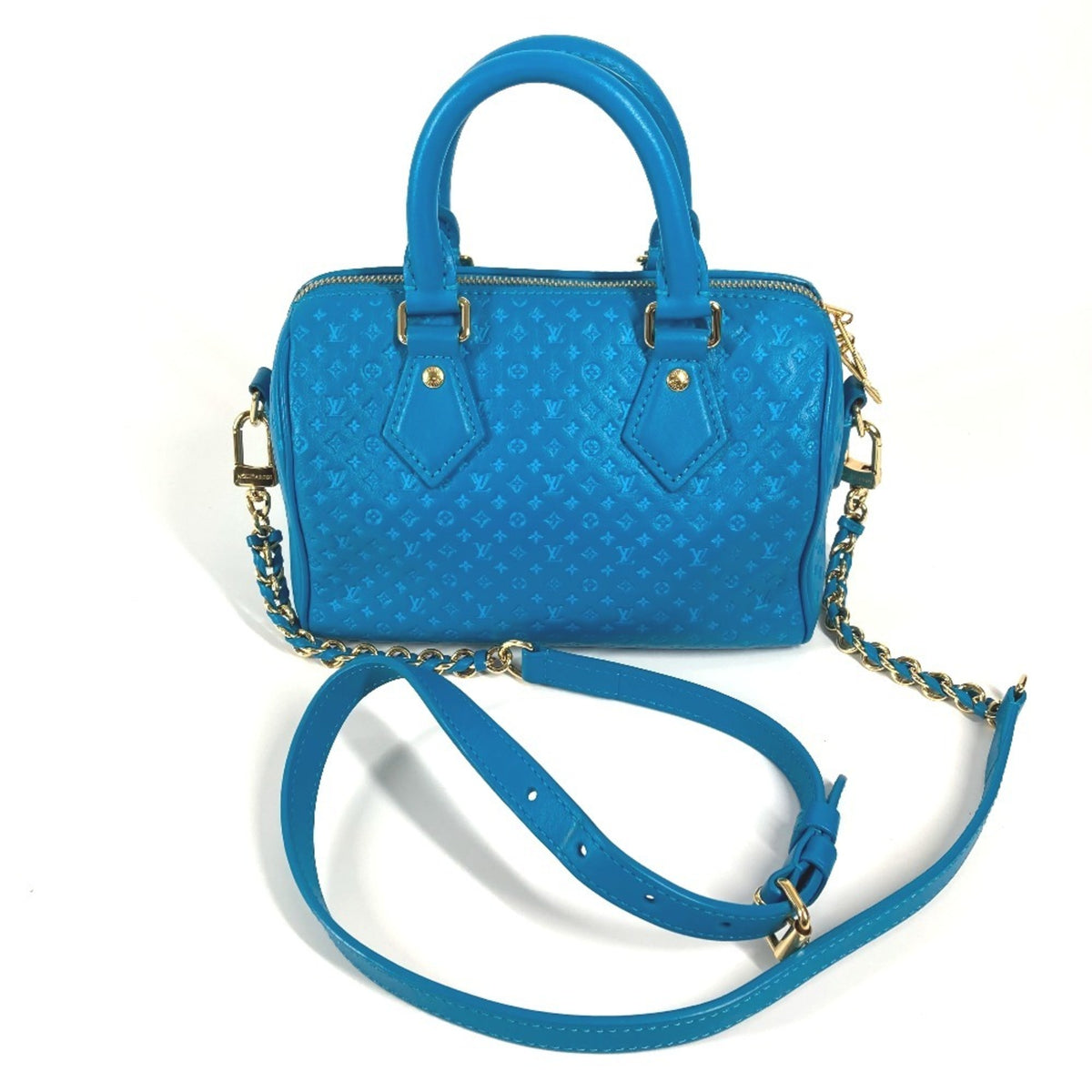 Louis Vuitton Blue Leather Handbag Shoulder Bag (Pre-Owned)
