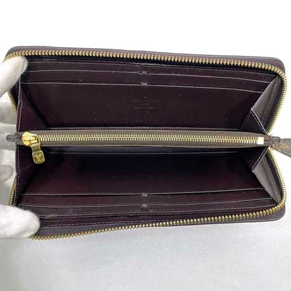 Louis Vuitton Amarante Bordeaux Brown Patent Leather Monogram Canvas Coin Purse/Coin Case (Pre-Owned)