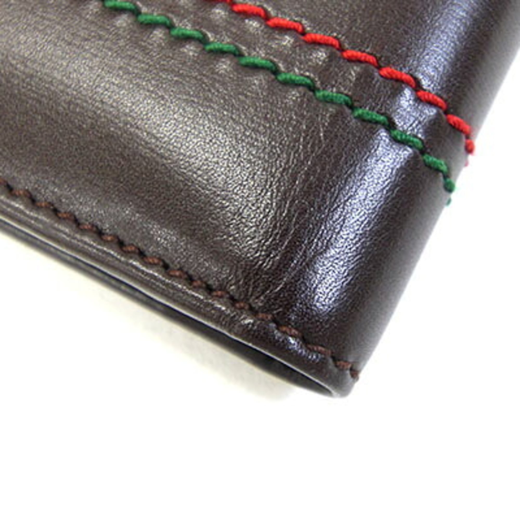 Gucci Dark Brown Leather Wallet (Bi-Fold) (Pre-Owned)
