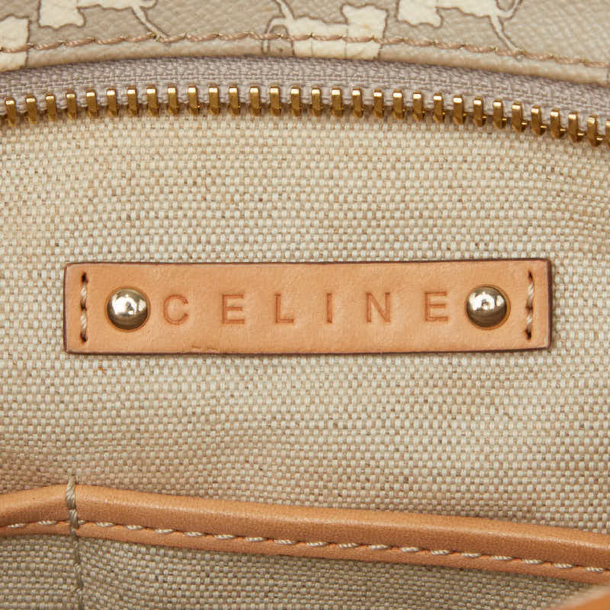 Celine Gray White Pvc Leather Handbag (Pre-Owned)
