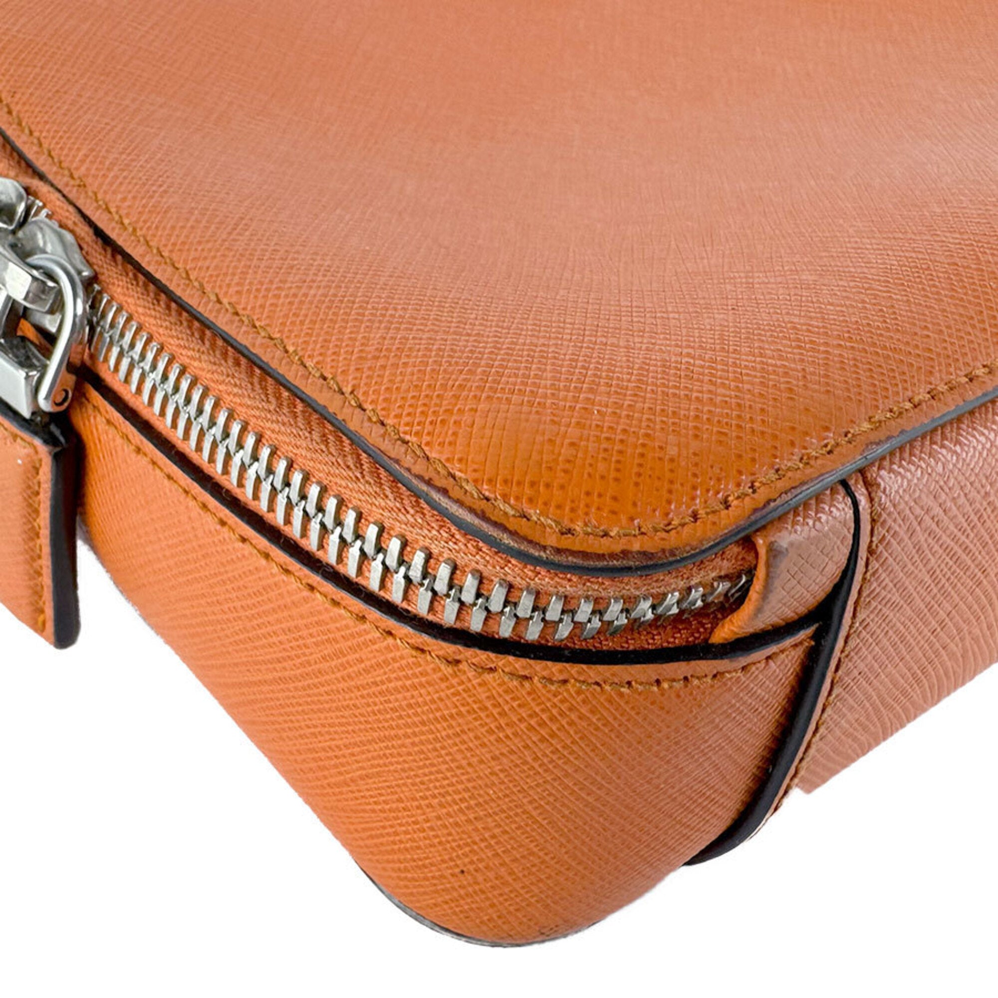 Prada Orange Leather Shoulder Bag (Pre-Owned)
