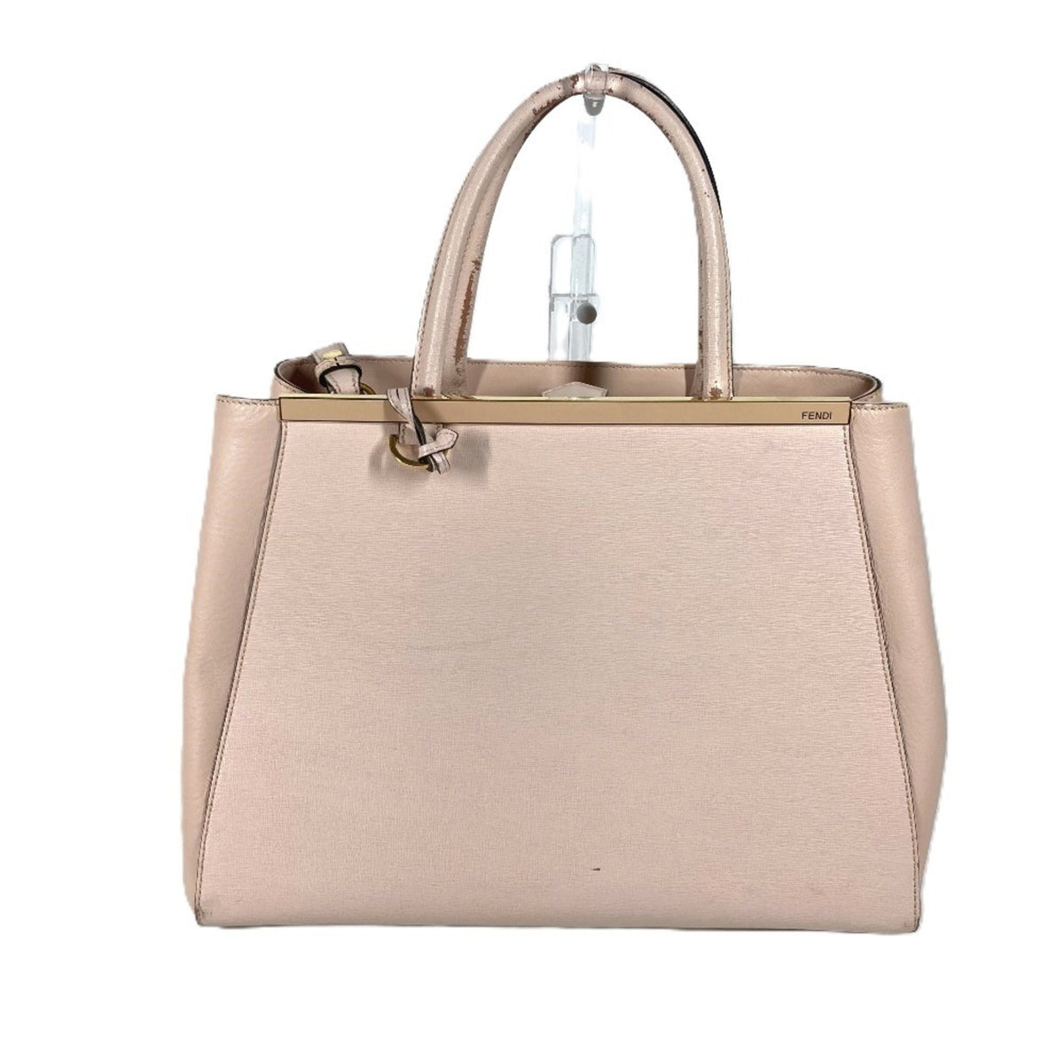 Fendi Beige Leather Shoulder Bag Tote Bag (Pre-Owned)