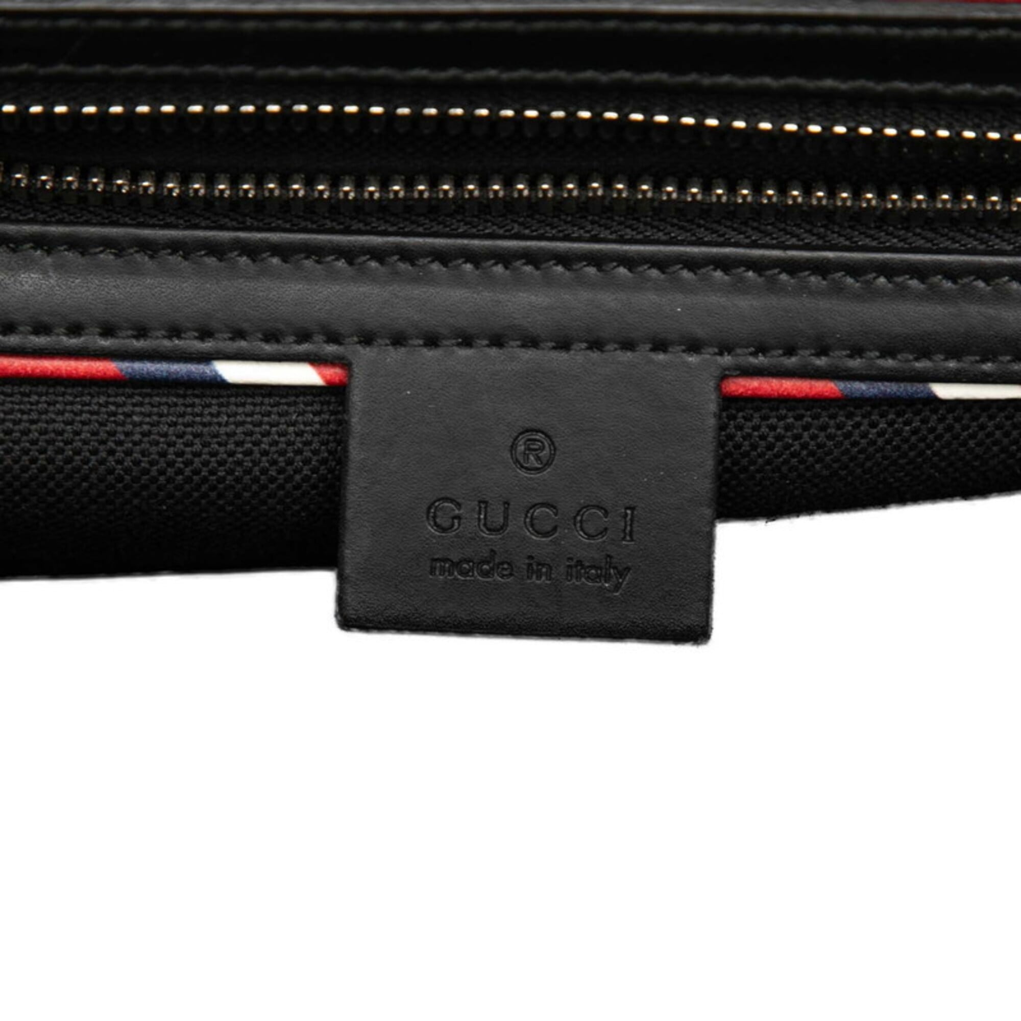 Gucci Black Gray Pvc Leather Shoulder Bag (Pre-Owned)