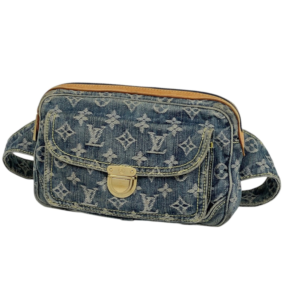 Louis Vuitton Blue Monogram Denim Sling Bag (Pre-Owned)