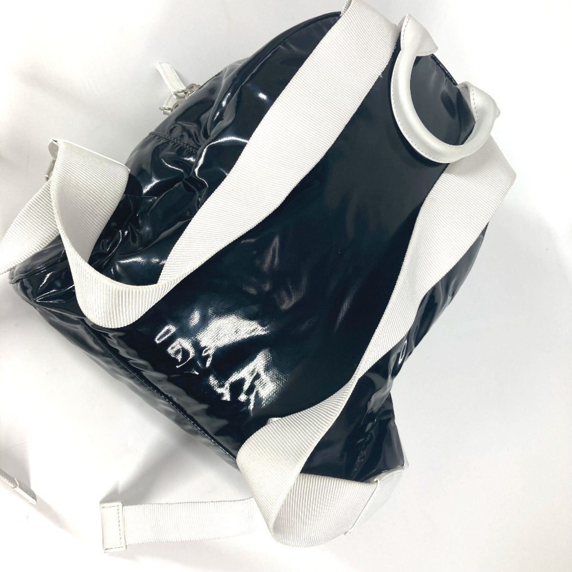 Chanel Black White Pvc Backpack (Pre-Owned)