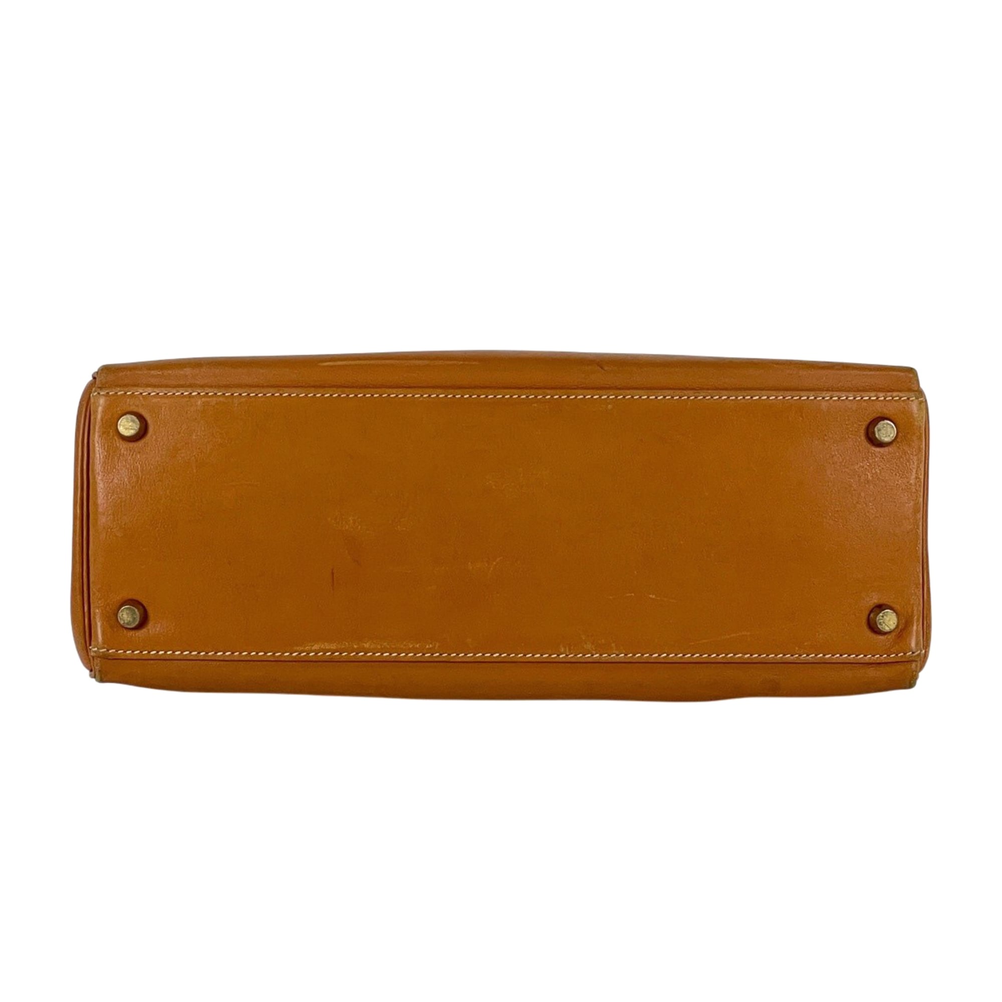 Hermes Kelly Brown Gulliver Leather Handbag (Pre-Owned)