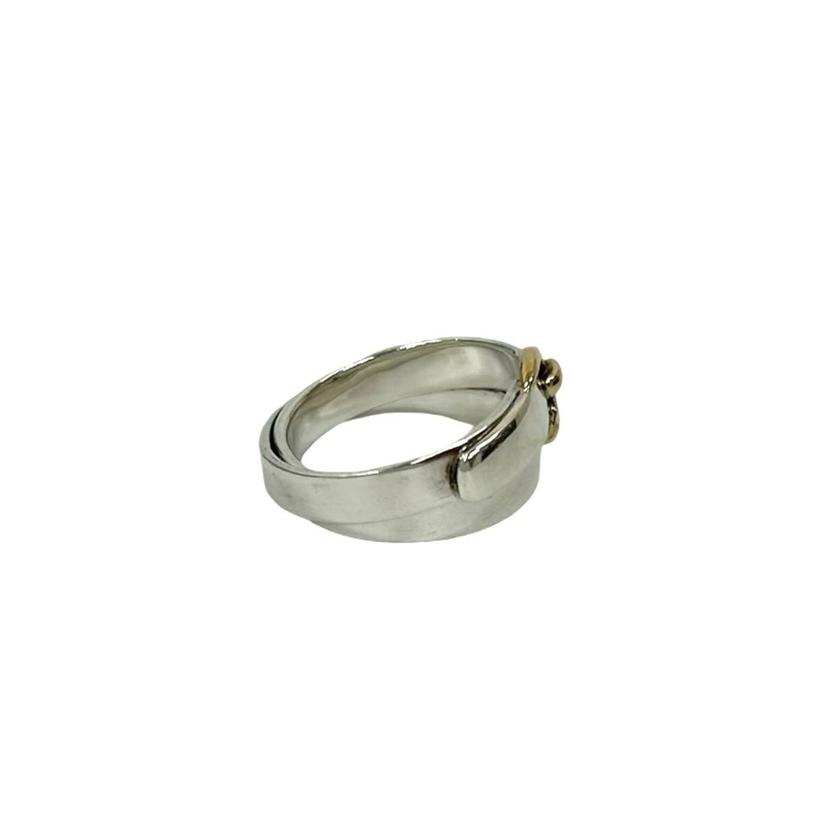Hermes Gold Silver Gold (18K) Silver 925 Band Ring (Pre-Owned)