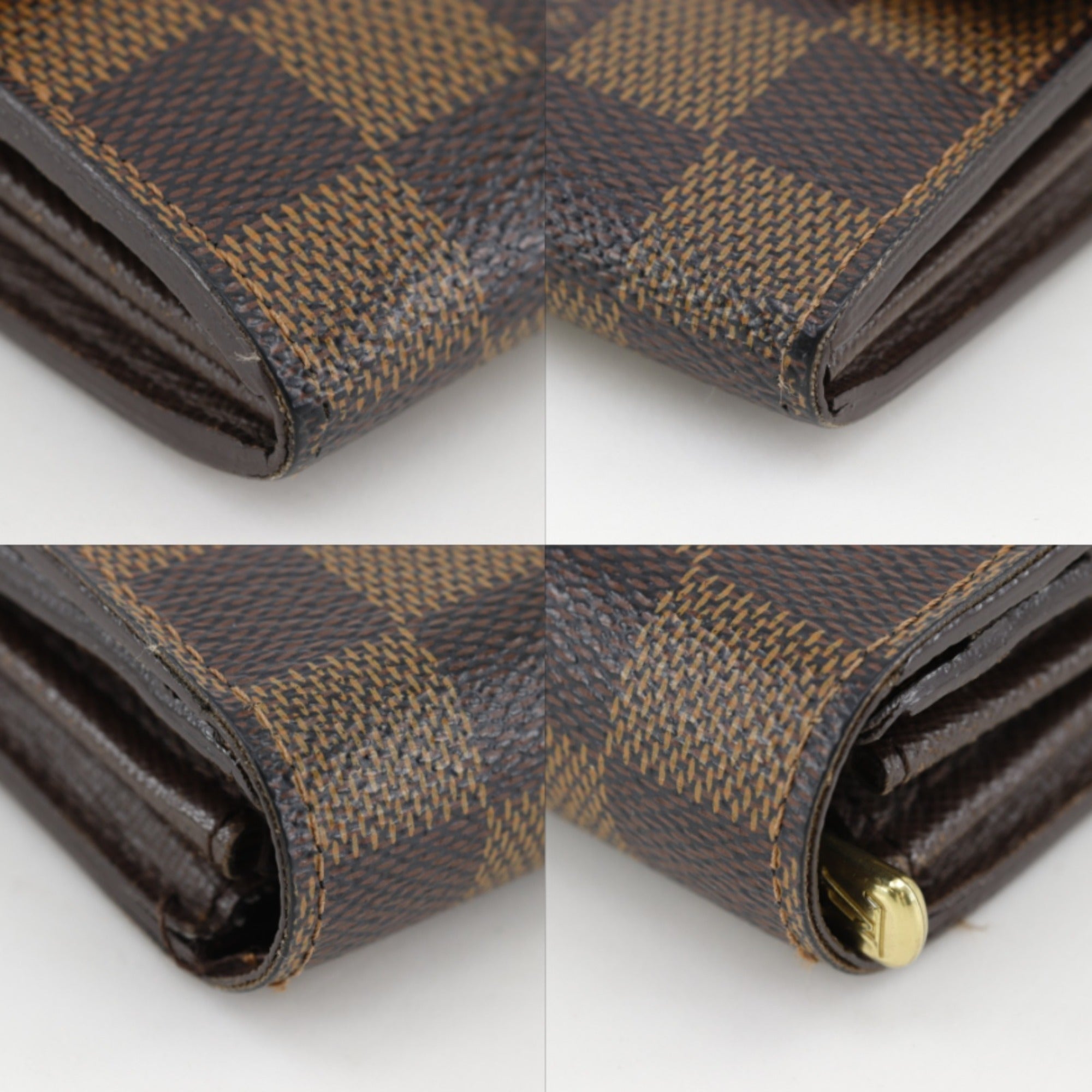 Louis Vuitton Brown Damier Canvas Long Wallet (Bi-Fold) (Pre-Owned)