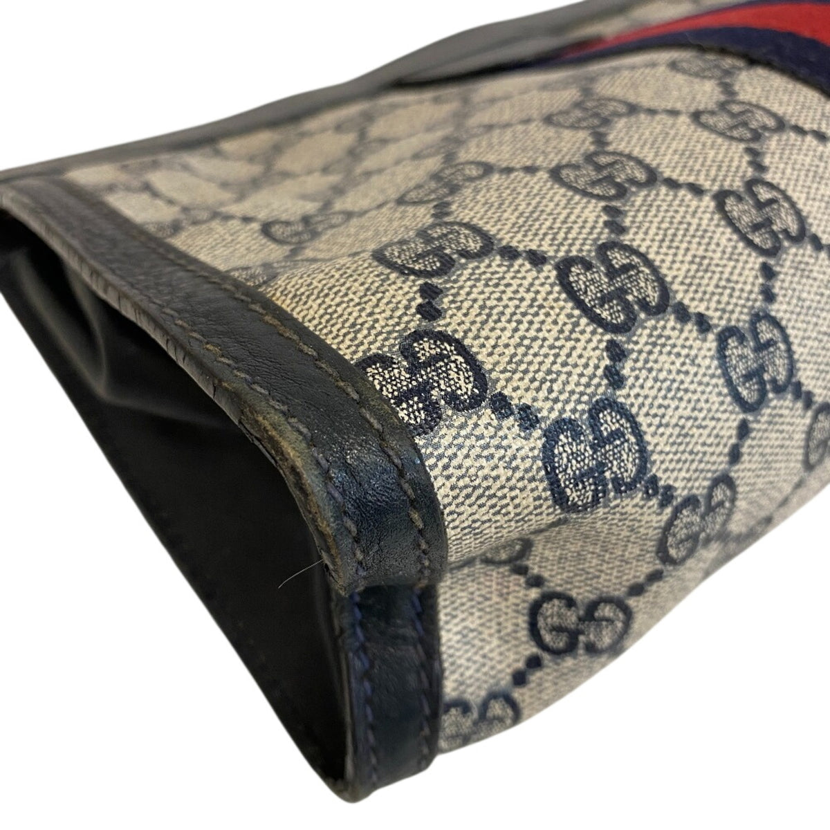 Gucci Navy Pvc Clutch Bag Pouch (Pre-Owned)