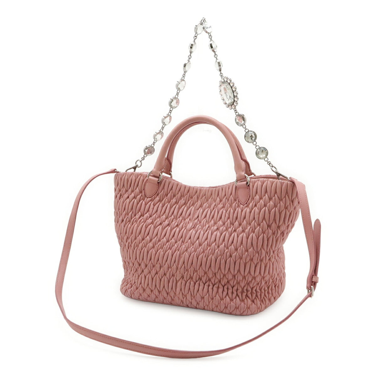 Miu Miu Pink Leather Handbag Shoulder Bag (Pre-Owned)