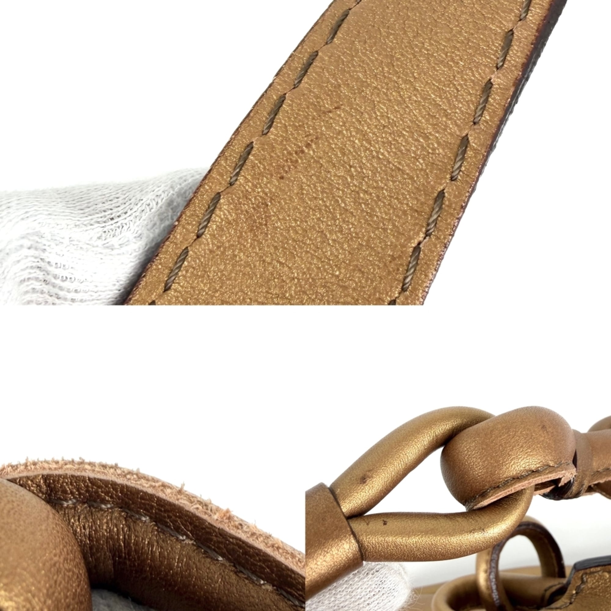 Loewe Bronze Leather Handbag Shoulder Bag (Pre-Owned)