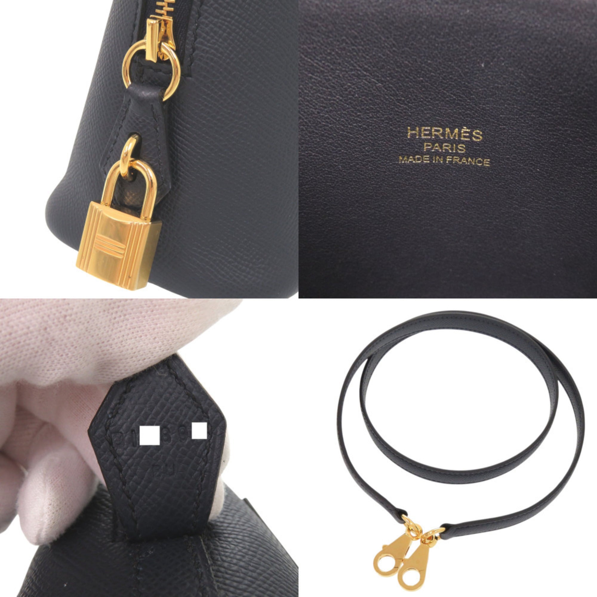 Hermes Blue Indigo Epsom Leather Handbag (Pre-Owned)