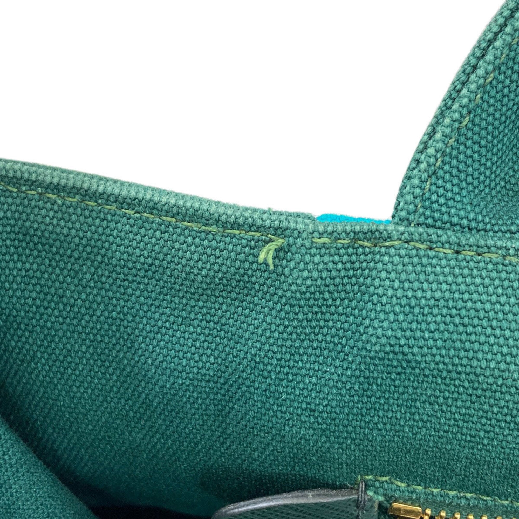Prada Green Canvas Handbag (Pre-Owned)