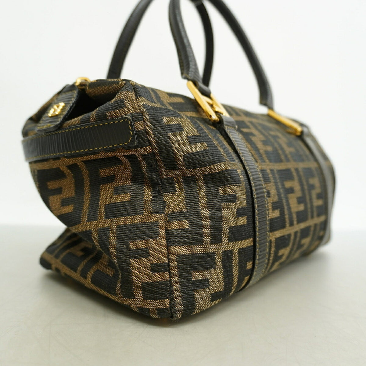 Fendi Brown Canvas Handbag (Pre-Owned)