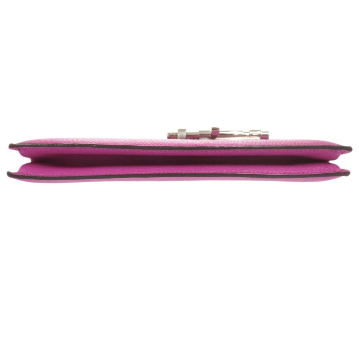 Hermes Rose Purple Chevre Leather Clutch Bag (Pre-Owned)