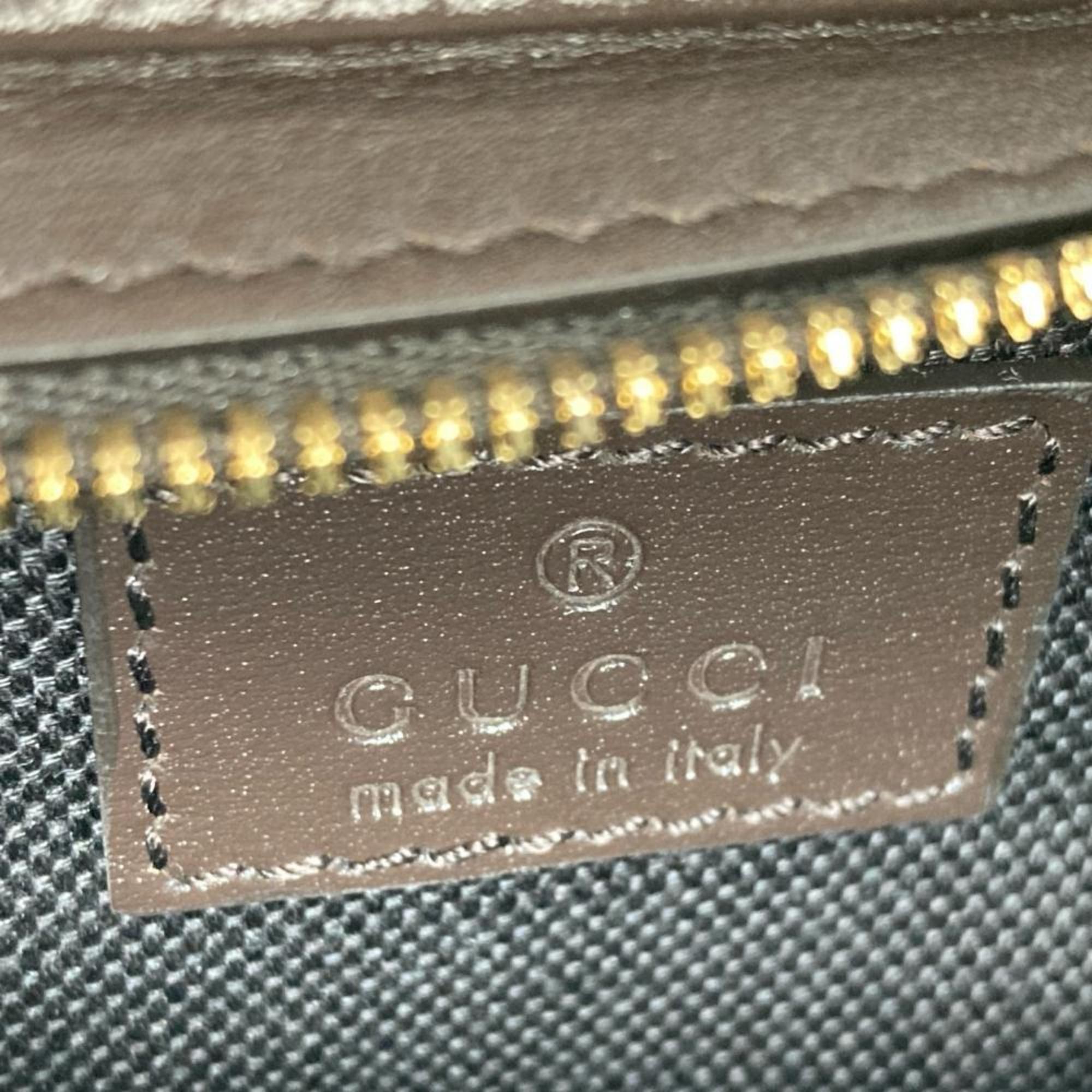 Gucci Gg Canvas Beige Gg Canvas Shoulder Bag (Pre-Owned)
