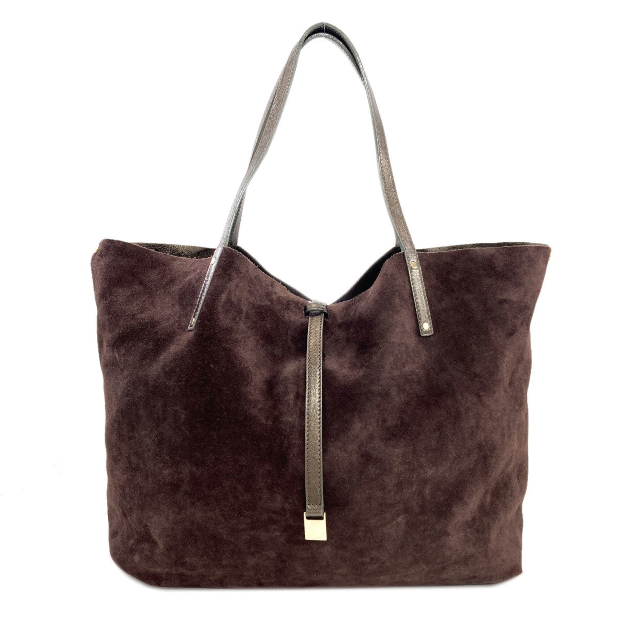 Tiffany Bronze Leather Pouch Tote Bag (Pre-Owned)