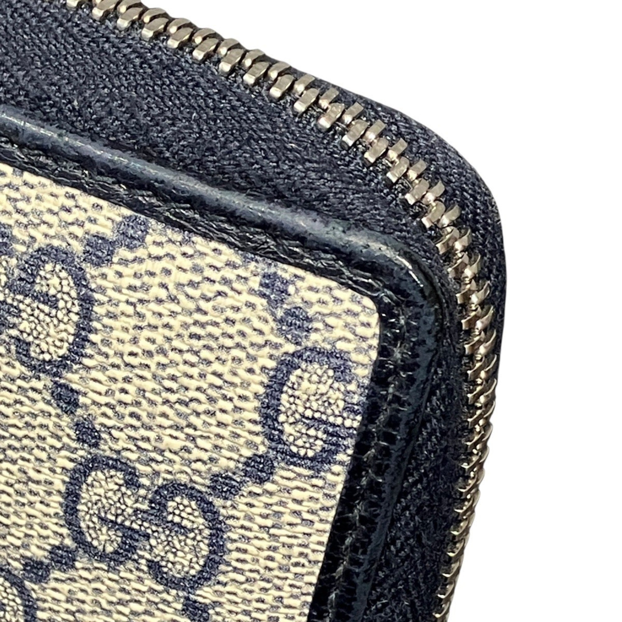 Gucci Gg Supreme Beige Pvc Long Wallet (Bi-Fold) (Pre-Owned)