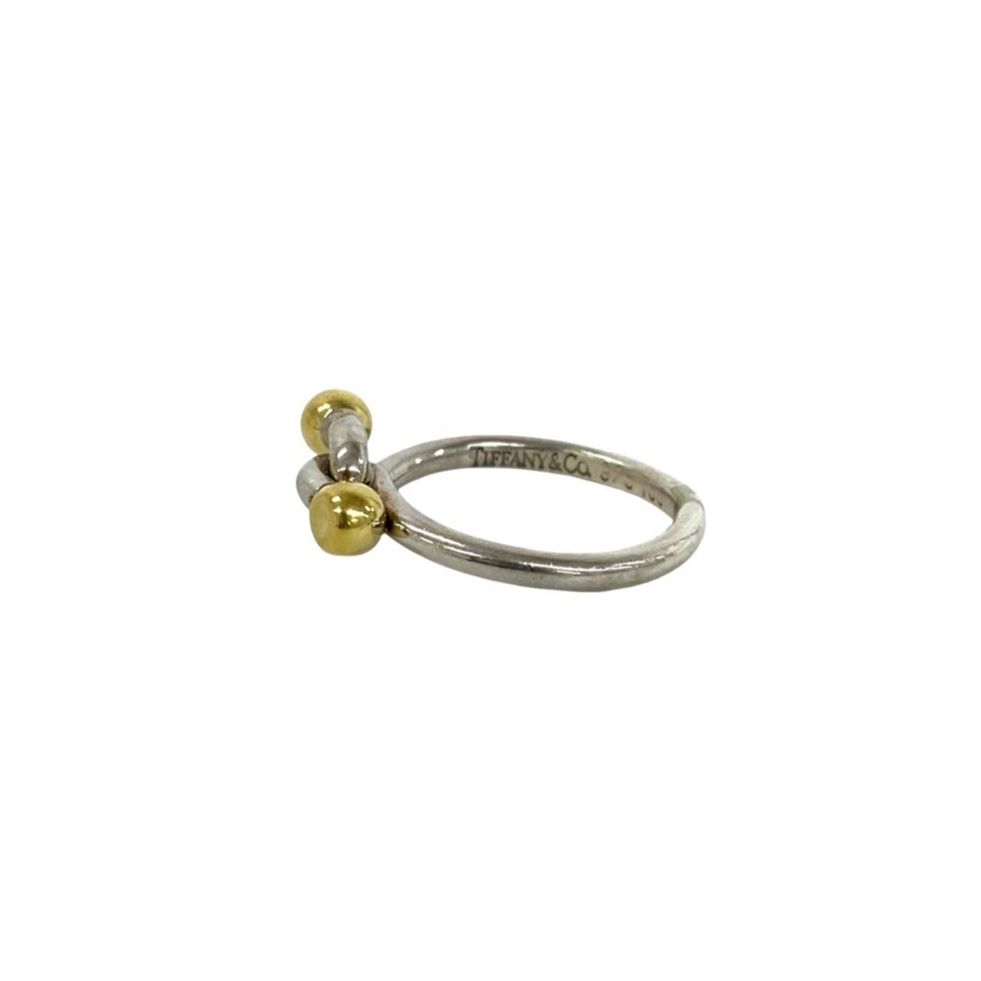 Tiffany Gold Silver Yellow Gold (18K) Silver Band Ring (Pre-Owned)