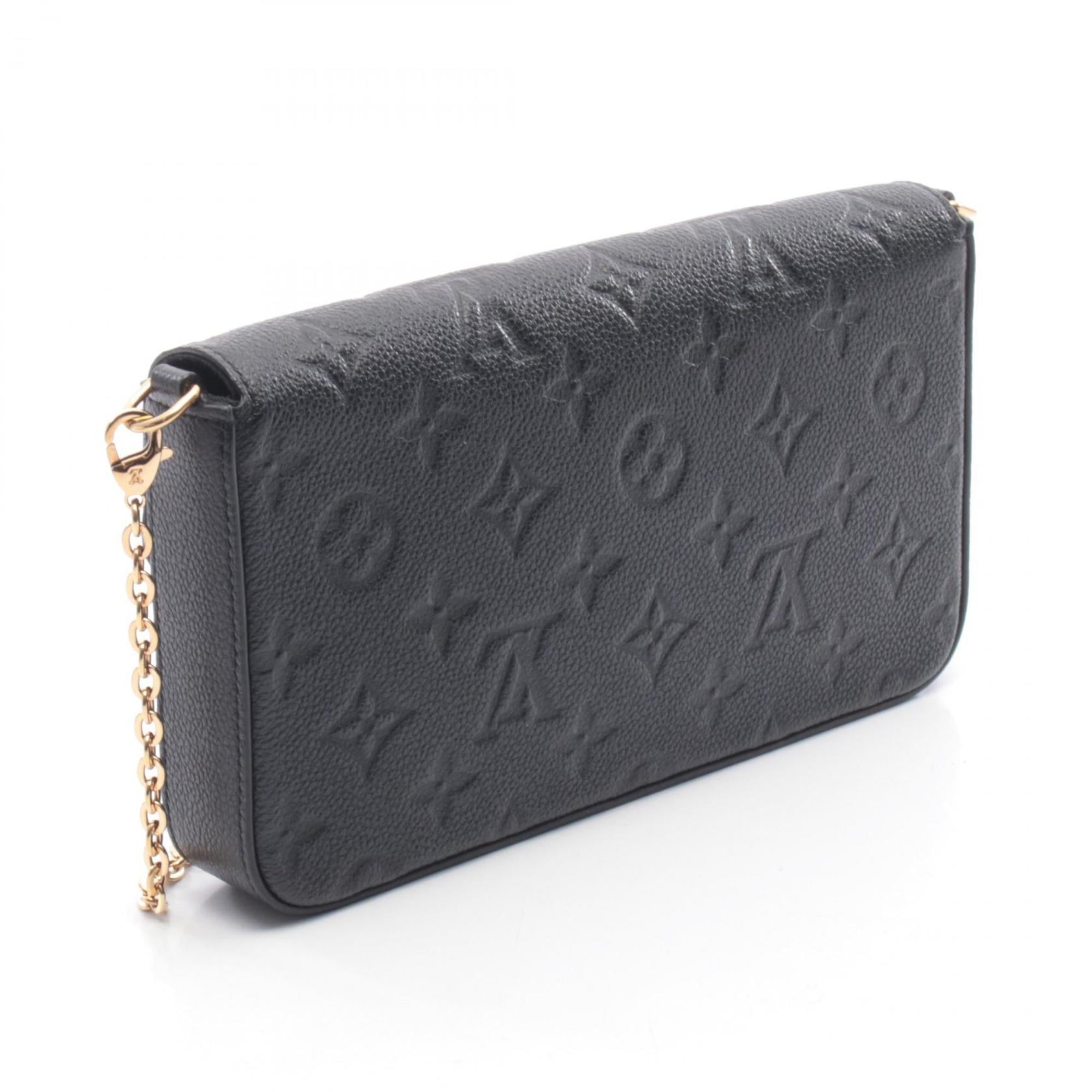 Louis Vuitton Black Noir Monogram Empreinte Handbag Pochette Pouch Shoulder Bag (Pre-Owned)