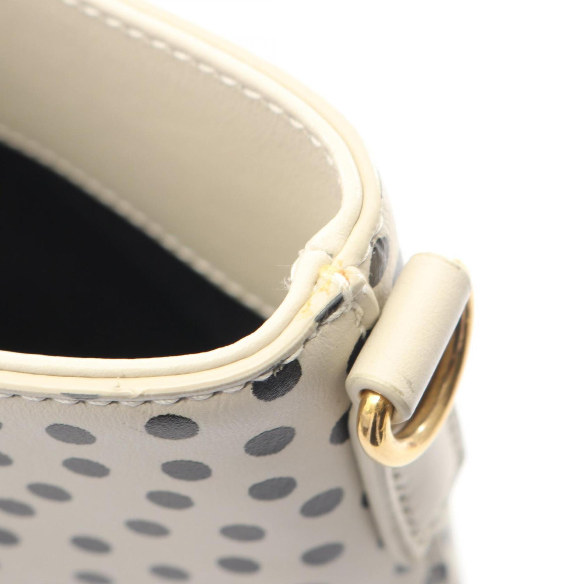Saint Laurent Black White Leather Handbag (Pre-Owned)
