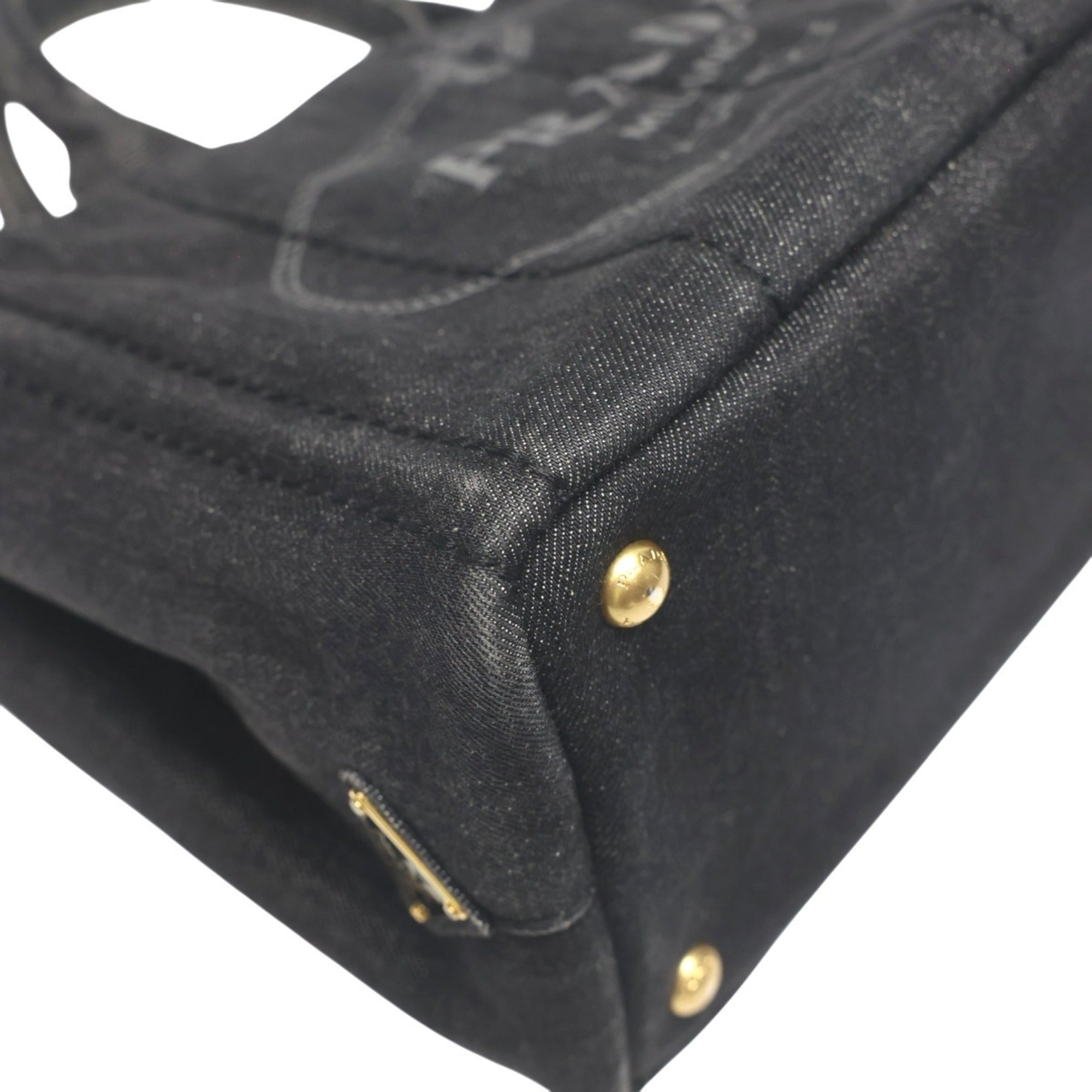 Prada Black Denim Tote Bag (Pre-Owned)