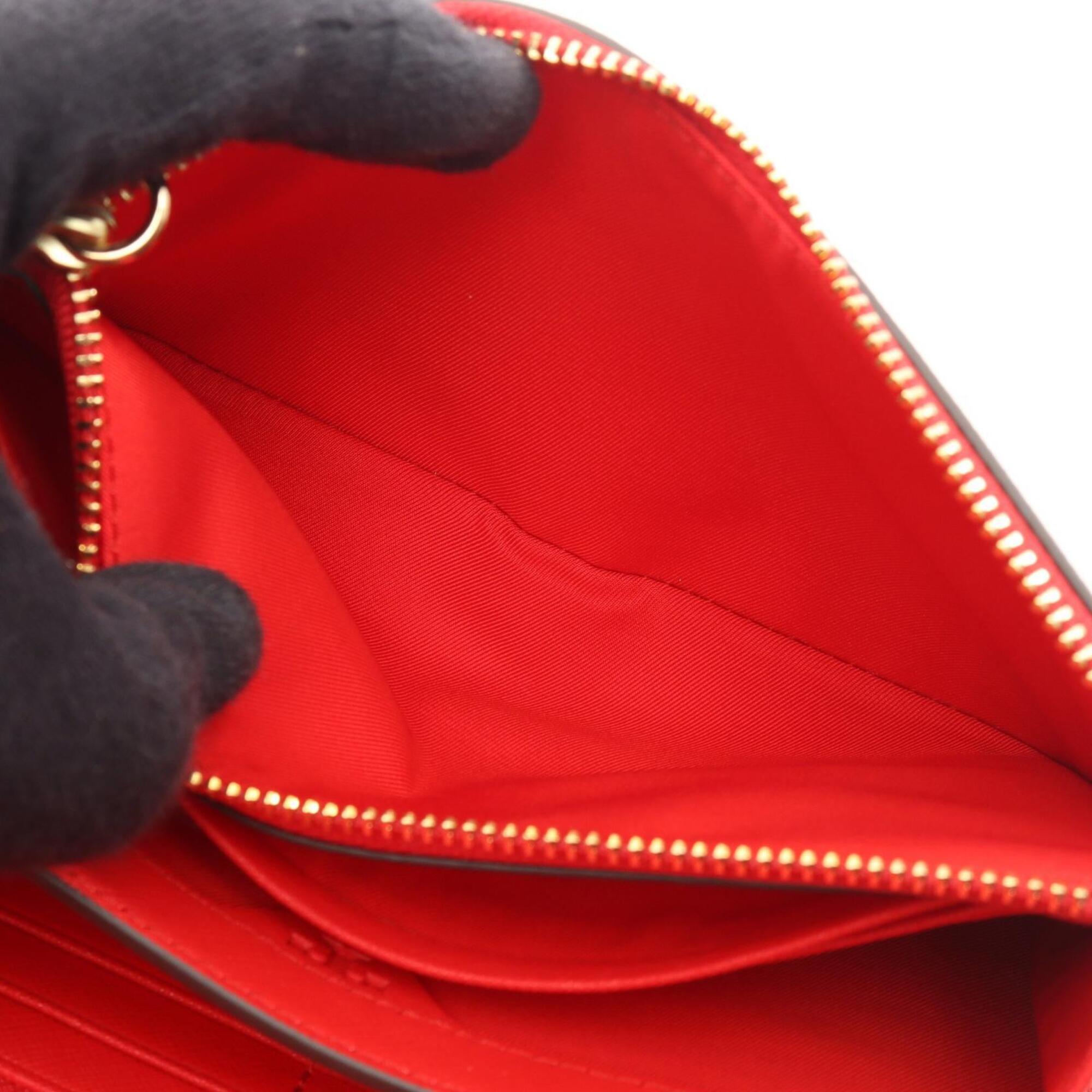 Tory Burch Red Color Leather Handbag Shoulder Bag (Pre-Owned)