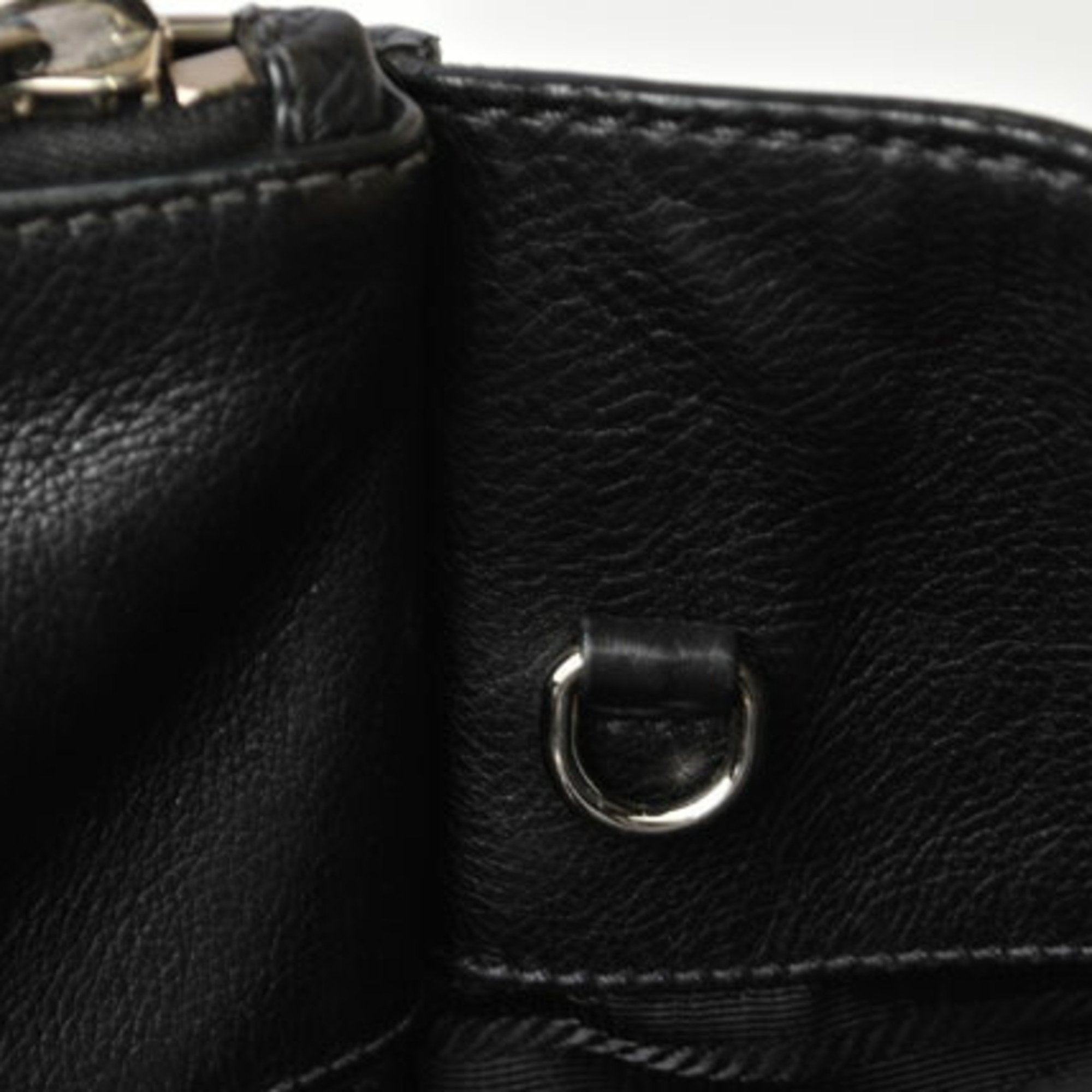 Prada Black Nero Leather Handbag Shoulder Bag (Pre-Owned)