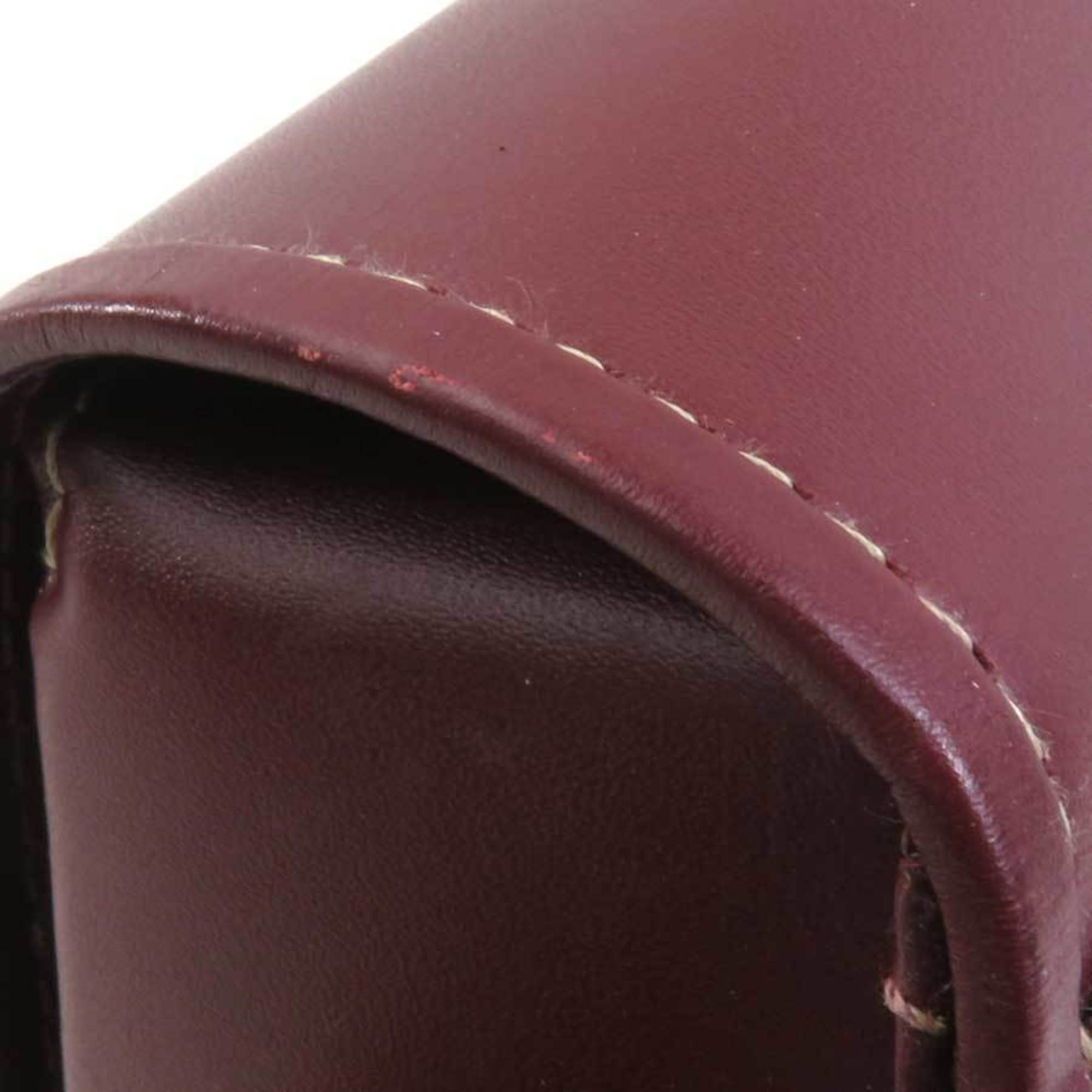 Cartier Must Bordeaux Leather Shoulder Bag (Pre-Owned)