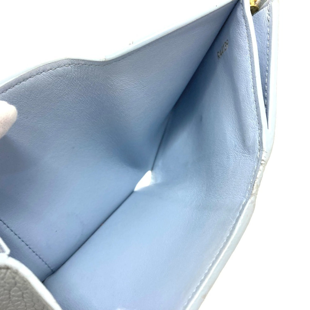 Louis Vuitton Blue Leather Wallet (Tri-Fold) (Pre-Owned)