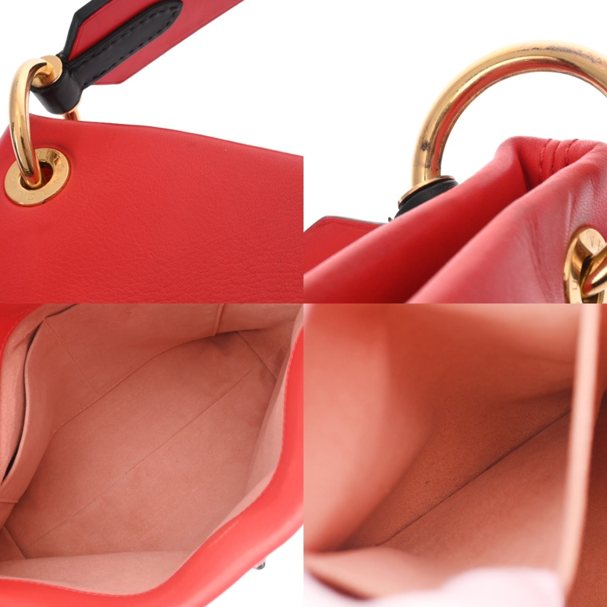 Louis Vuitton Brown Red Color Monogram Canvas Shoulder Bag (Pre-Owned)