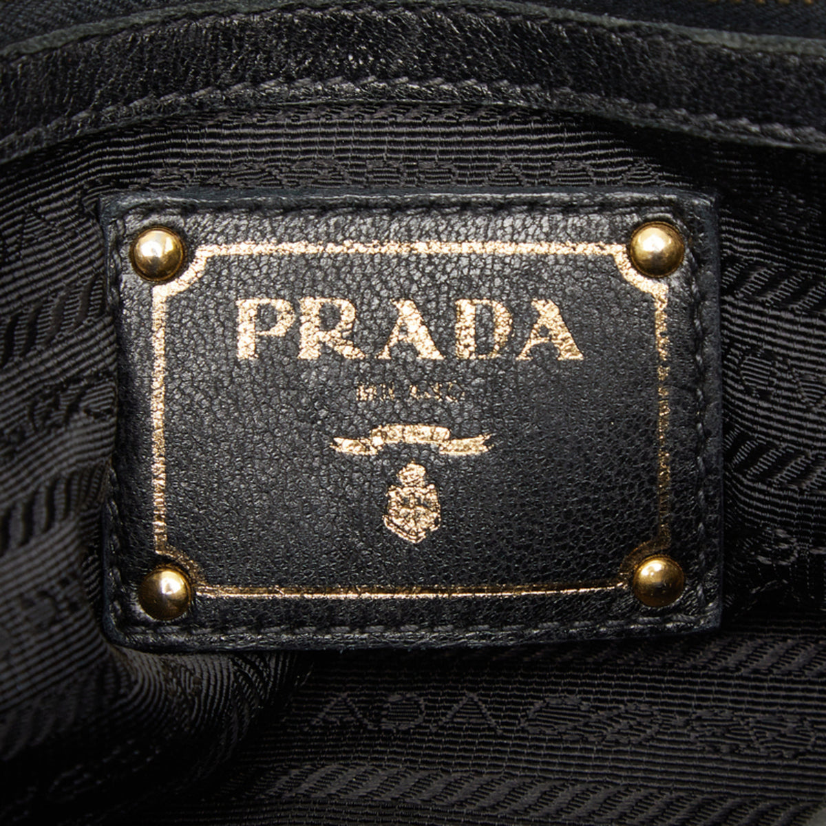 Prada Black Nylon Leather Shoulder Bag Tote Bag (Pre-Owned)