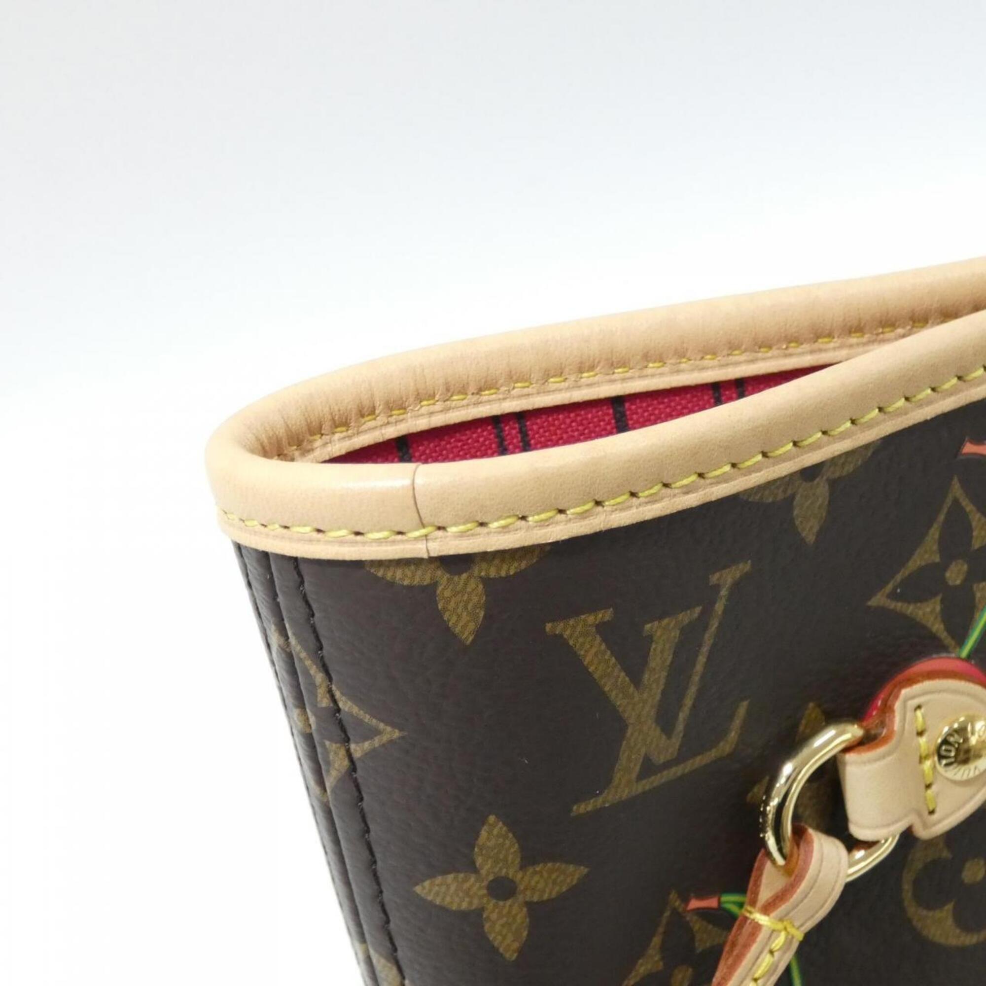 Louis Vuitton Marron Coated Canvas Handbag Pouch (Pre-Owned)