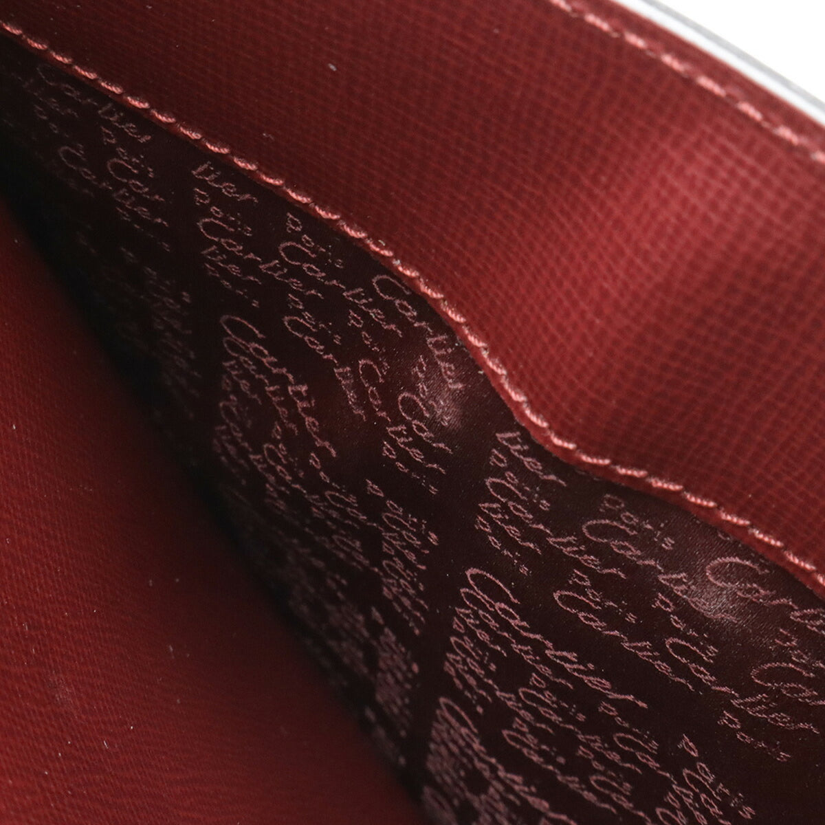 Cartier Must Bordeaux Leather Shoulder Bag Tote Bag (Pre-Owned)