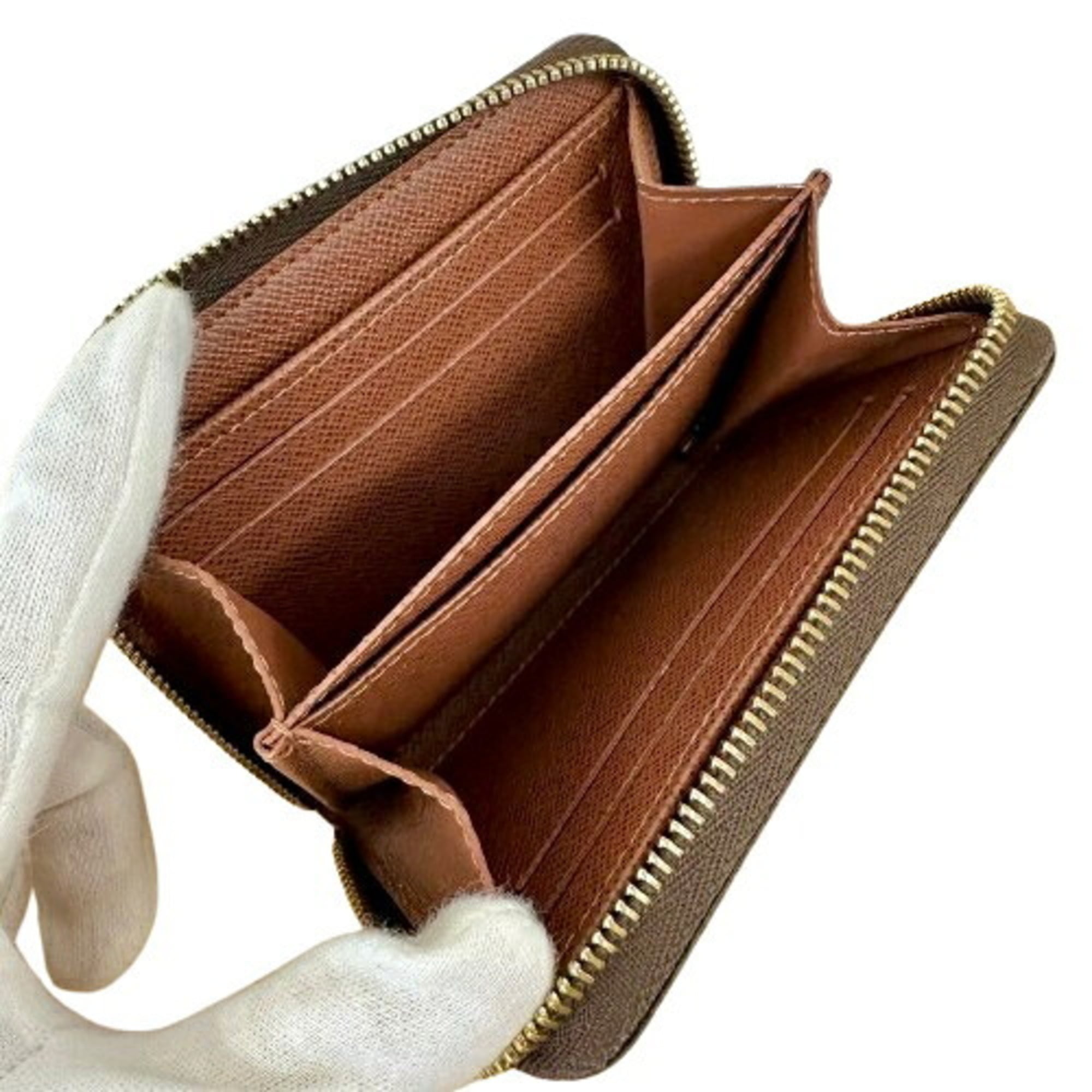 Louis Vuitton Monogram Brown Leather Coin Purse/Coin Case (Pre-Owned)