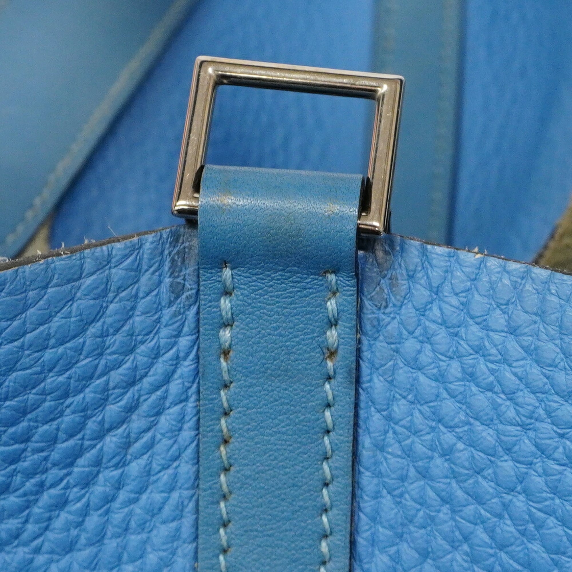 Hermes Azur Blue Paradise Taurillon Clemence Leather Swift Leather Swift Leather Handbag (Pre-Owned)
