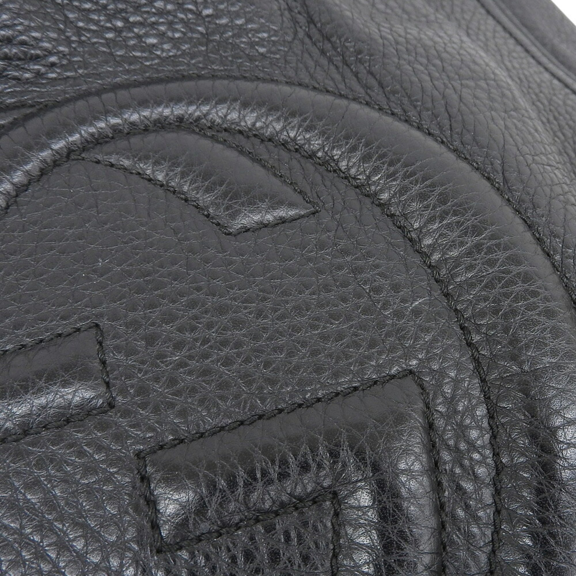 Gucci Black Leather Handbag Shoulder Bag Tote Bag (Pre-Owned)