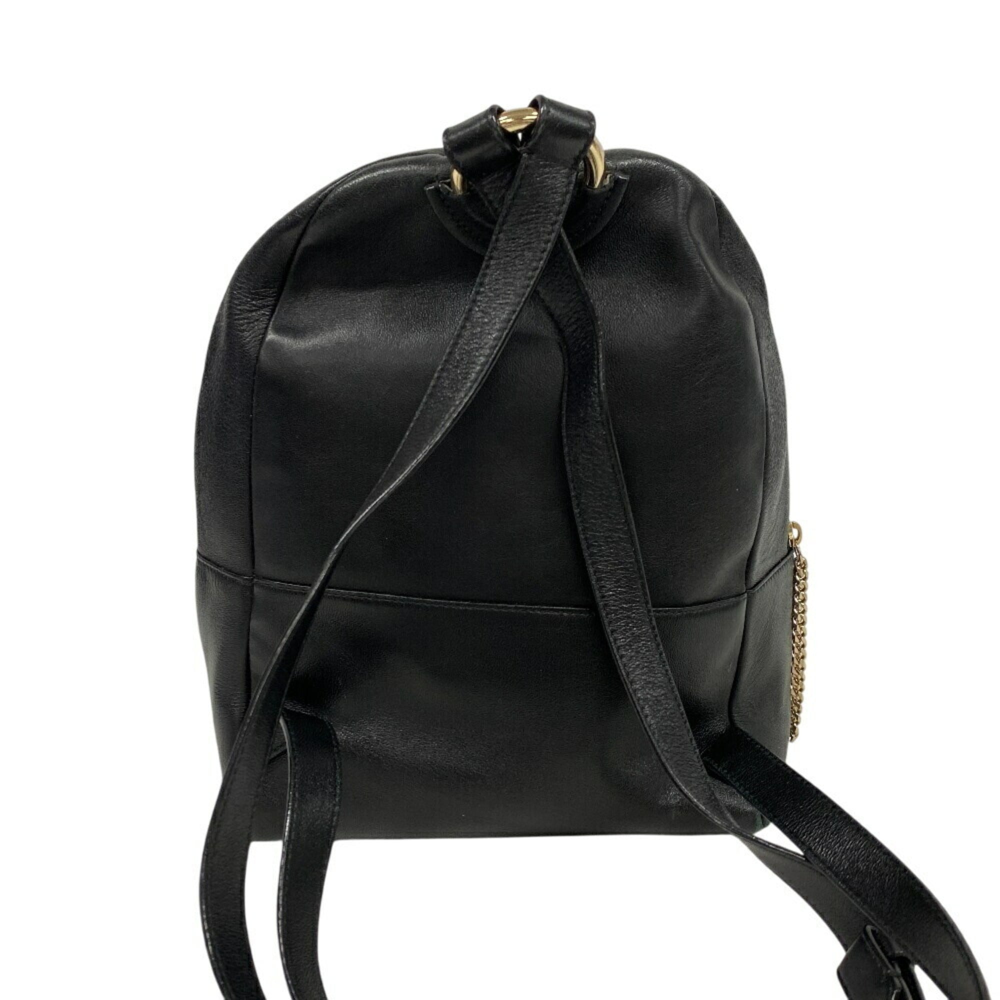 Jimmy Choo Black Leather Backpack (Pre-Owned)