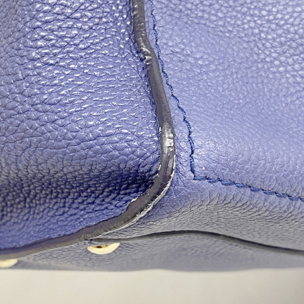 Salvatore Ferragamo Blue Leather Tote Bag (Pre-Owned)