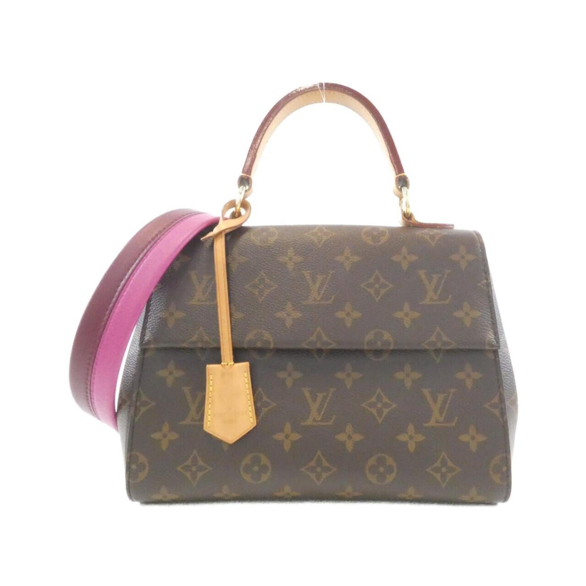 Louis Vuitton Monogram Fuchsia Marron Coated Canvas Handbag (Pre-Owned)
